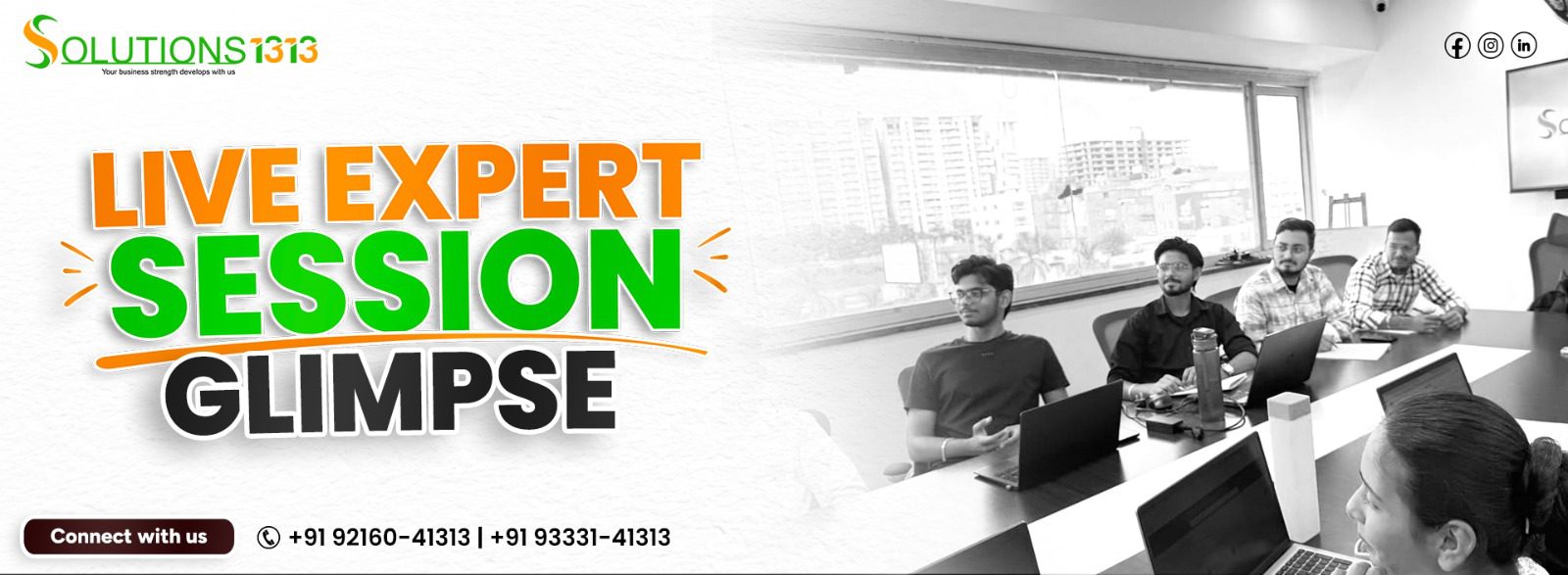 Live expert session for digital marketing students at Solutions1313 Mohali
